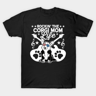Rocking The Corgi Mom Life Dog Lover T-Shirt